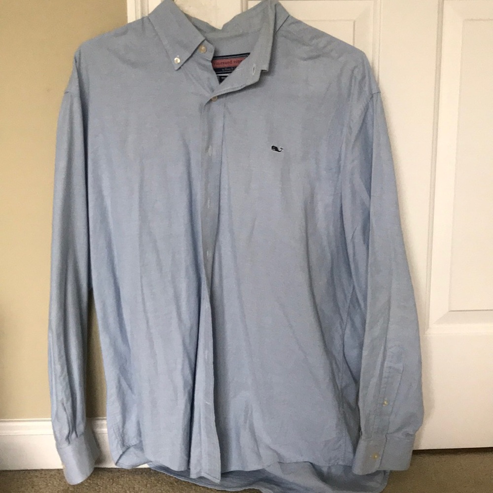 Men’s Blue Vineyard Vines Button Down Shirt- Large